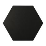 Hexagon Solid Super Black Porcelain Tile