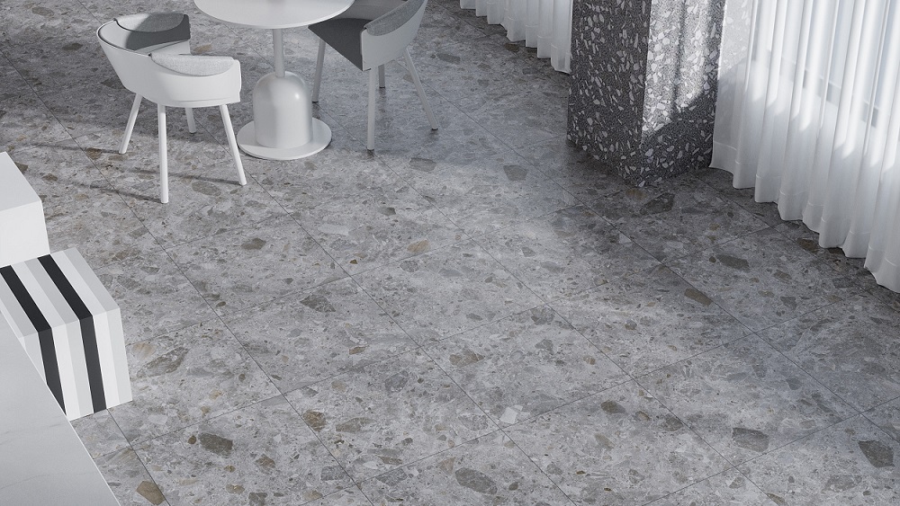 Robusta Mid Grey Matte Porcelain Tile photo 3