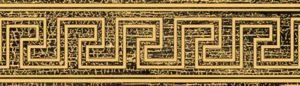 Versace Fascia Greca Oro Carbon Porcelain Tile photo 2
