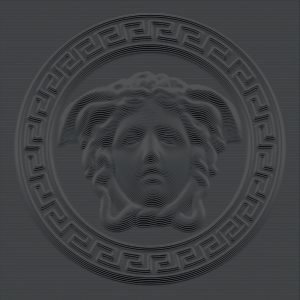 Versace Medusa Black Porcelain Tile