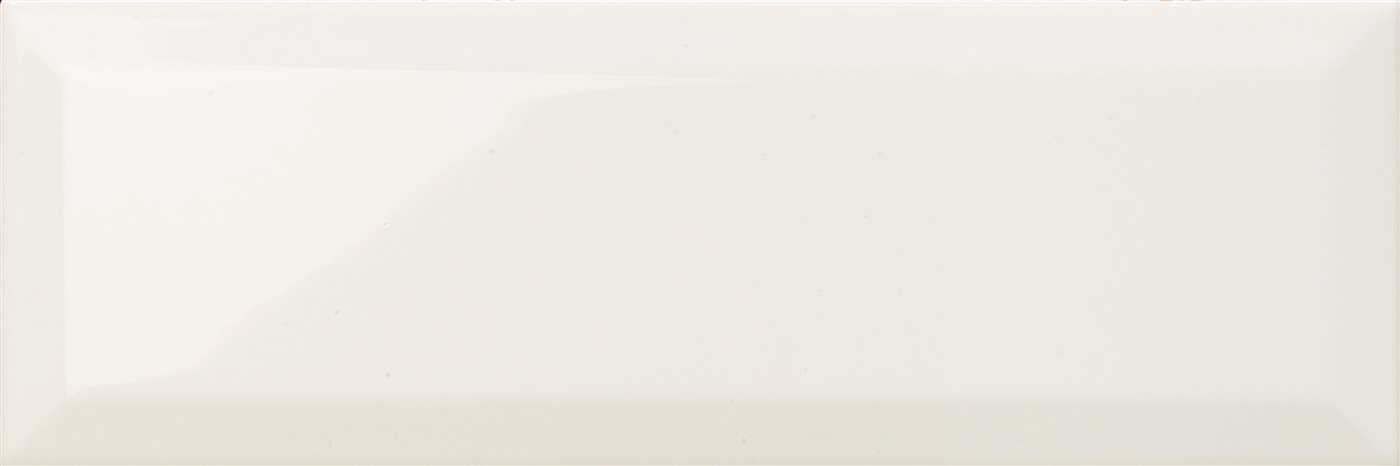 Island Pure White Beveled Subway Ceramic Tile