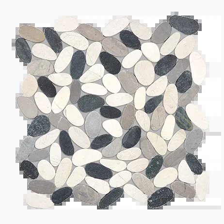 River Rock Dolomite Flat Pebble Mosaic