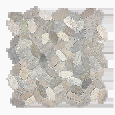 River Rock Quartzite Flat Pebble Mosaic