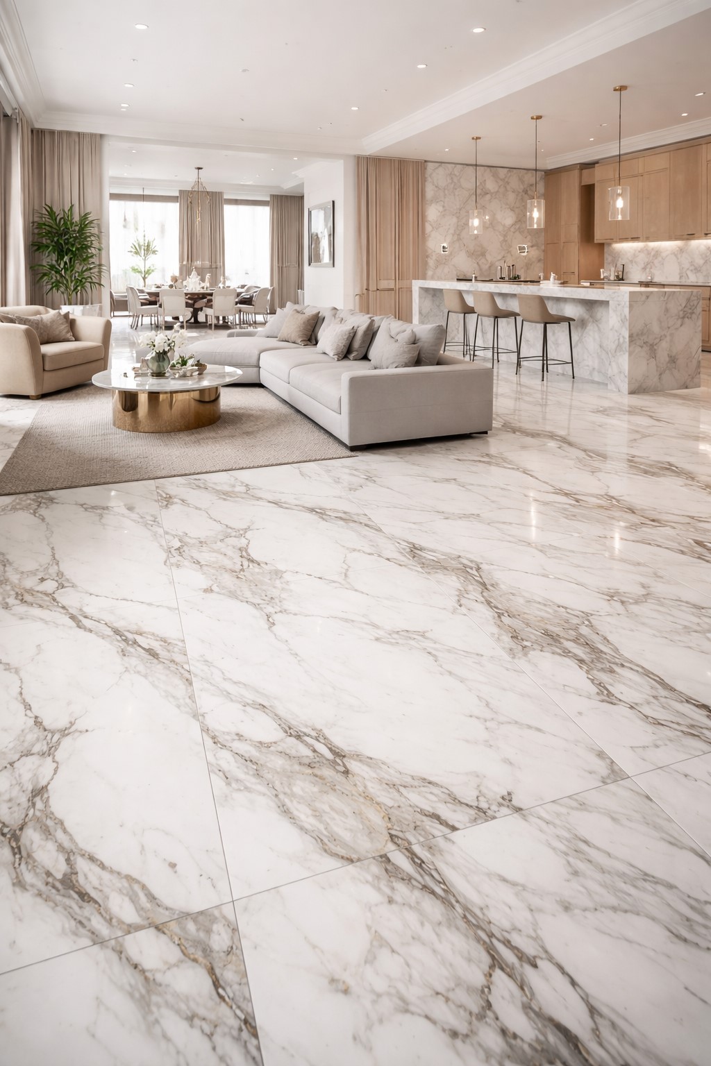 Majestic Gold Polished Porcelain Tile photo 2