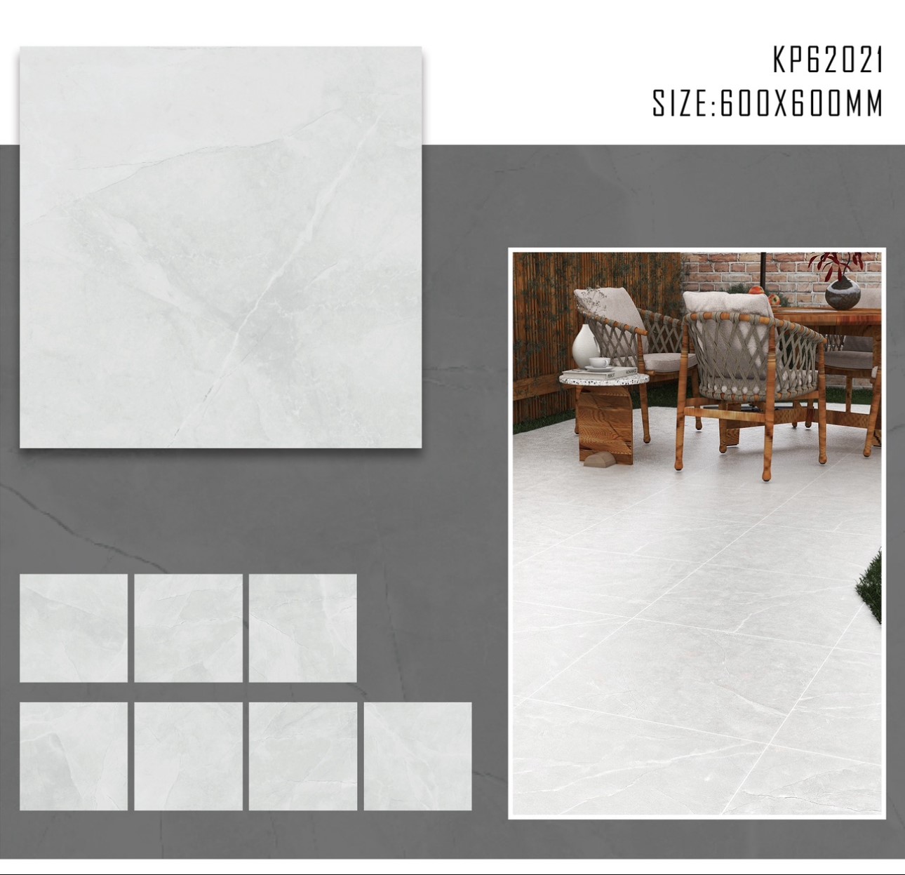 Portofino Ice Polished Porcelain Tile photo 4