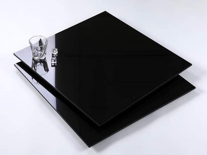 Super Black Polished Through-Body Porcelain Tile