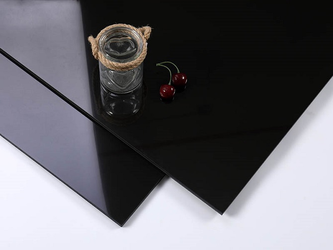 Super Black Polished Through-Body Porcelain Tile