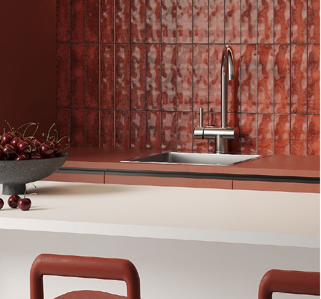 Aqua Coral Polished Porcelain Tile photo 2