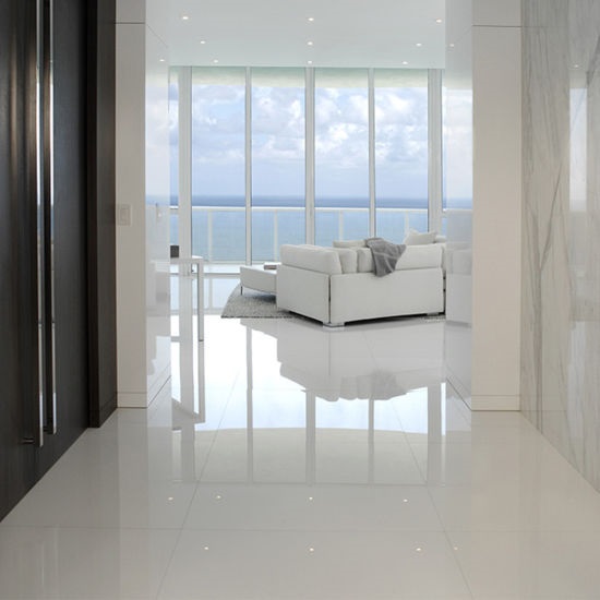 Super White Polished Glazed Porcelain Tile photo 2