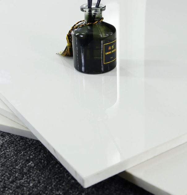 Super White Polished Glazed Porcelain Tile