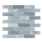 Turya White Marble & Glass Mosaic