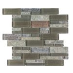 Tiber Taupe Glass & Stone Mixed Mosaic