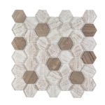 Pietra Beige Hexagon Stone & Glass Mosaic