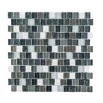 New York Multi Grey 1" x 1" Square Glass & Marble Mosaic