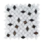 Pastel White Glass & Marble Mosaic