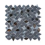 Pastel Dark Grey Glass & Marble Mosaic