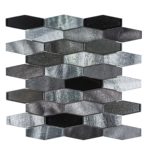 Space Long Hexagon Glass & Stainless Mosaic