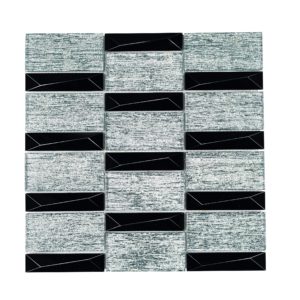 Moon Bay North Star Glass & Metal Stacked Mosaic