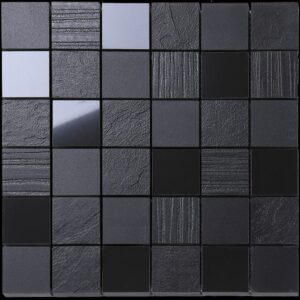 Super Black 2″x2″ Multi Square Mosaic