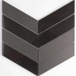 Super Black 2"x6.75" Chevron Matte